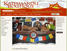 Tablet Screenshot of kathmanduboutique.com